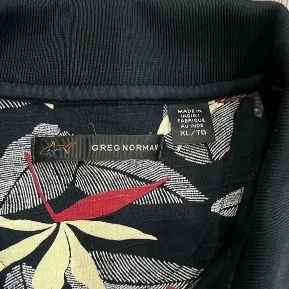[XL]Greg Norman Feather Leaves  Pattern S/S POLO SHIRT - Picture 3 of 5